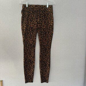 TIME and TRU WOMEN'S LEOPARD PRINT LEGGINS BROWN & BLACK STRETCH SIZE S (4-6)